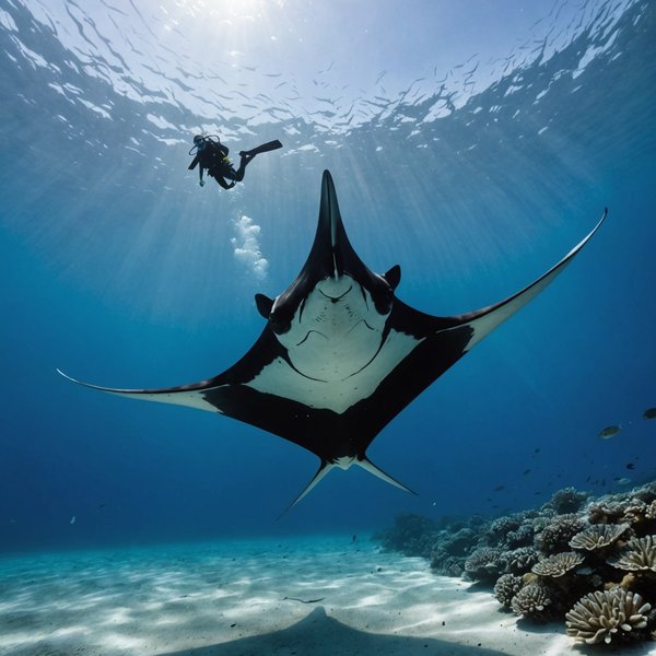 Quels sont les meilleurs spots pour une plongée sous-marine avec les raies manta aux Maldives?
